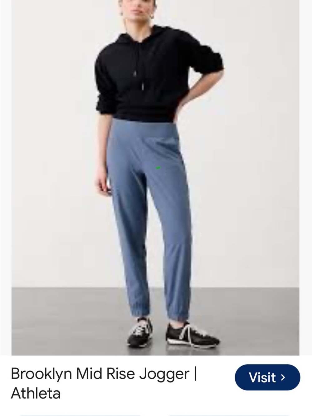 Athleta Blue Mid-Rise Brooklyn Jogger